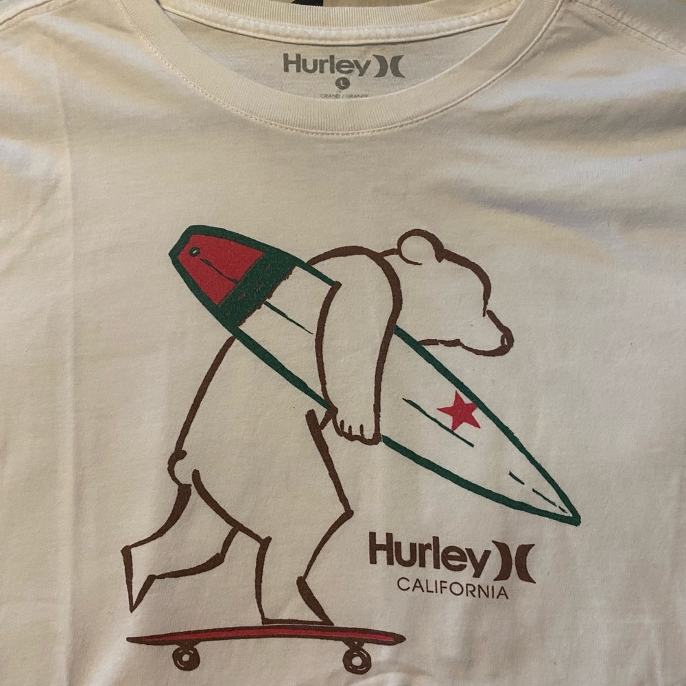 Hurley size L California bear tshirt